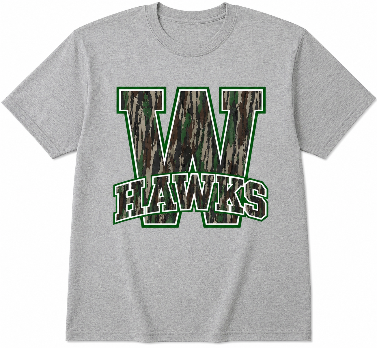 Wall Hawks Camo W Spirit Shirt | Wall Texas Hawks T-Shirt