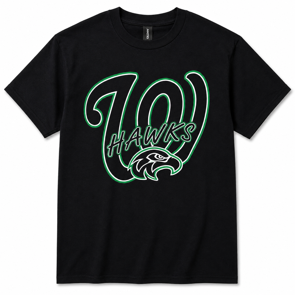 Wall Hawks Script W T-Shirt | Wall Hawks School Spirit Shirt | Game Day Tee