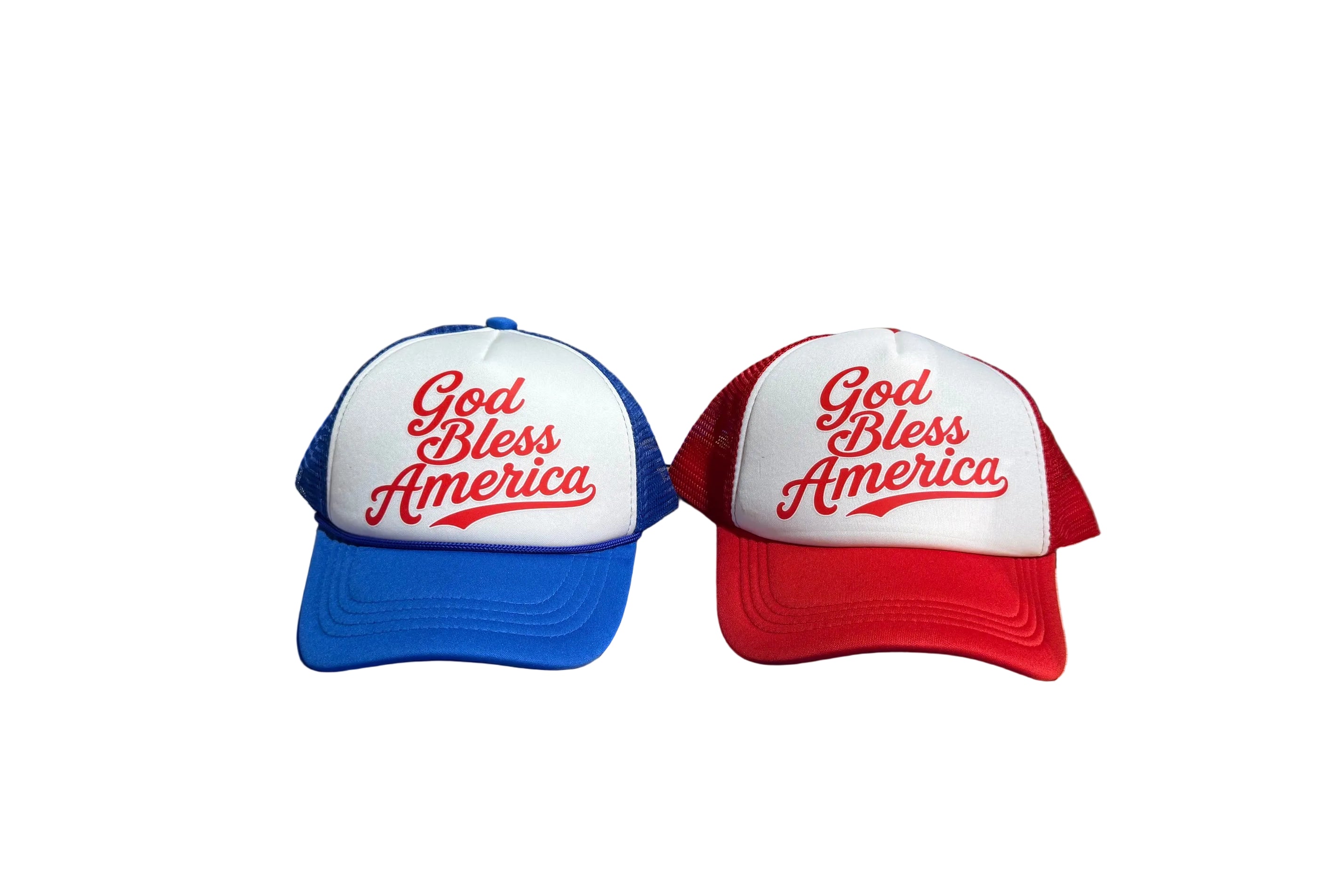 God Bless America Foam Trucker Hat | Patriotic Snapback