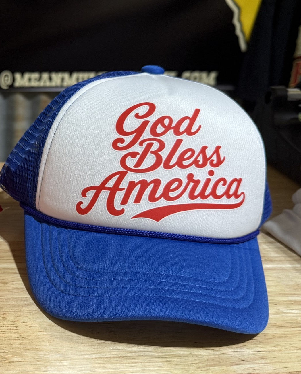 God Bless America Foam Trucker Hat | Patriotic Snapback