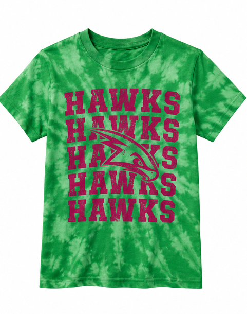 Wall Hawks Stacked Pink Spirit T-Shirt | Youth & Adult School Pride Tee