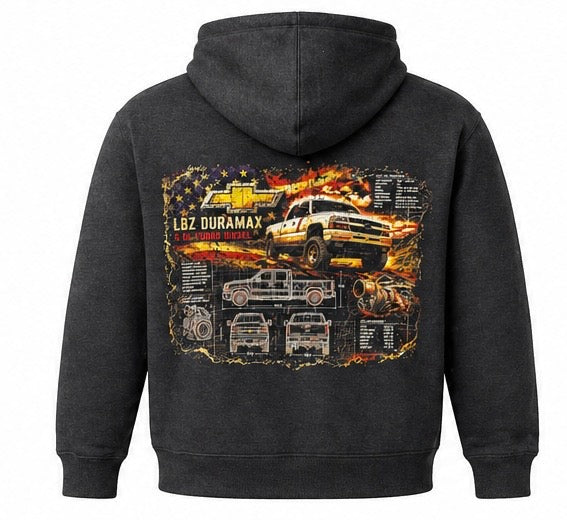 LBZ Chevy Duramax Graphic Hoodie | Mean Mule Apparel