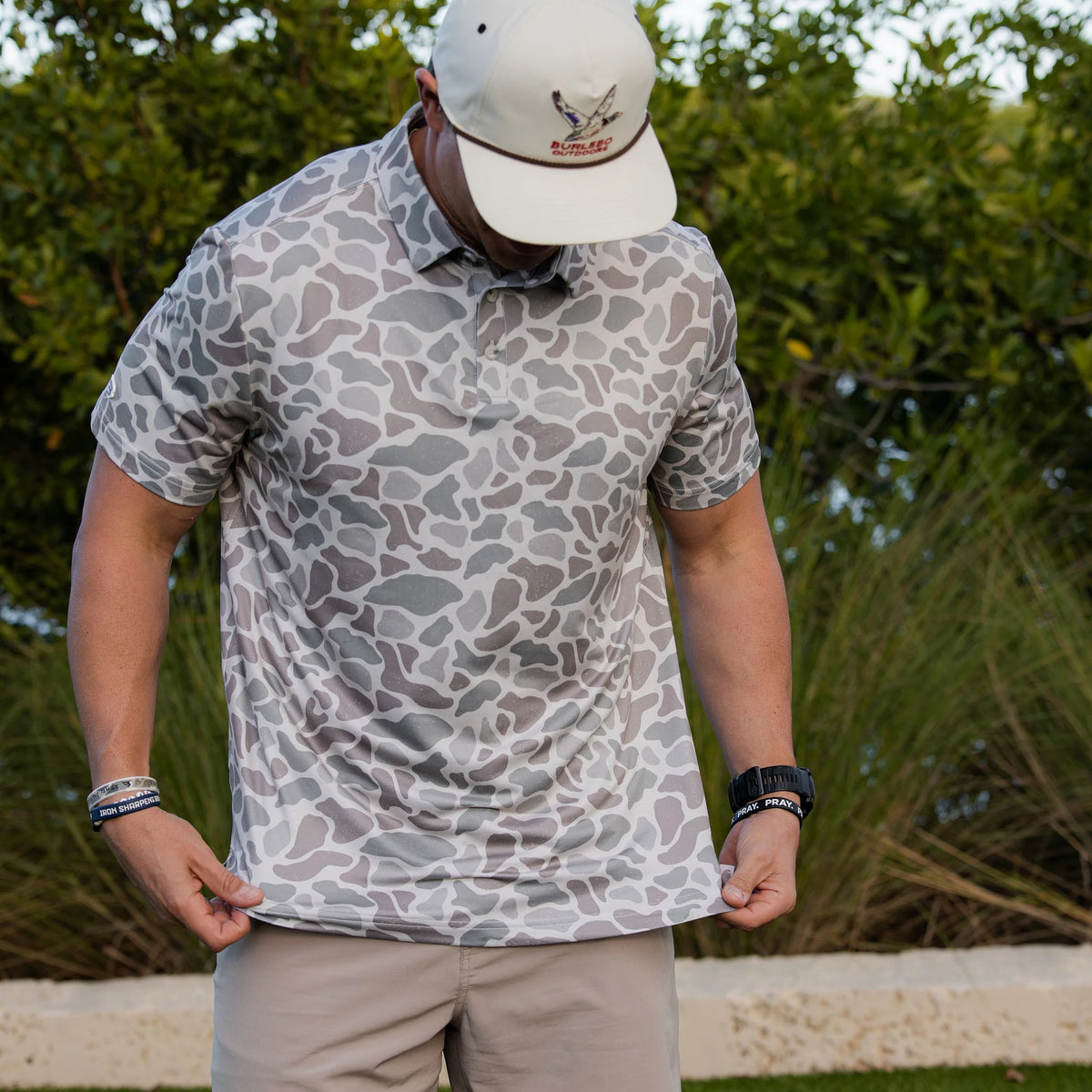 BURLEBO Performance Polo – Classic Deer Camo