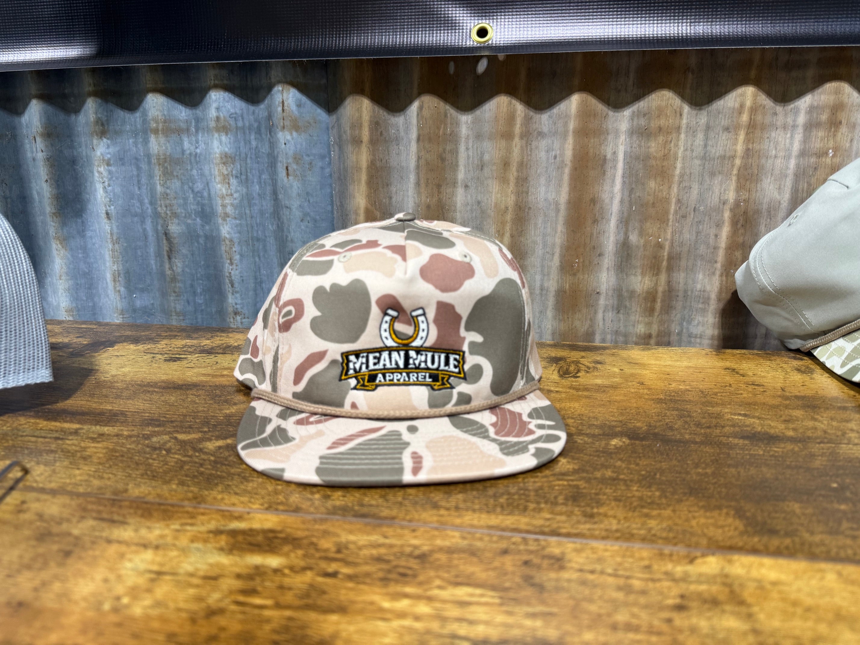 Mean Mule Apparel Marsh Duck Camo 256P Hat – Horseshoe Logo Edition